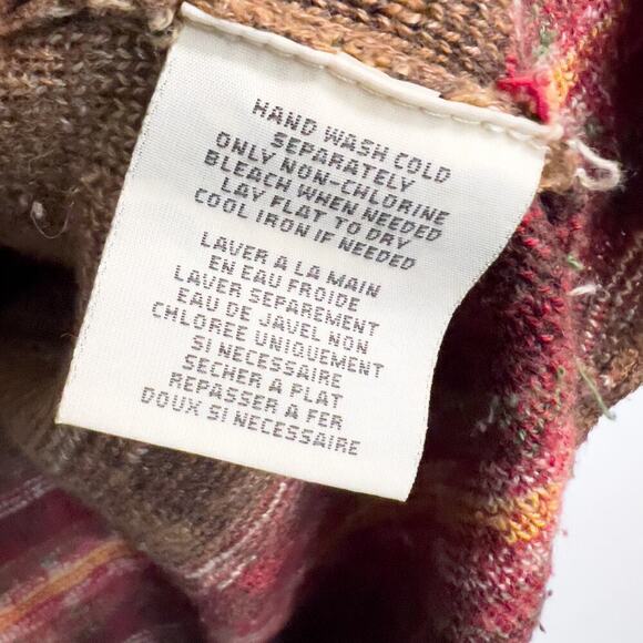 Denim & Supply Ralph Lauren Southwest Aztec Knit Sweater LightWeight Large Brown - Picture 3 of 5